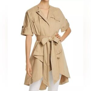 Badgley Mischka
Short-Sleeve Trench Coat